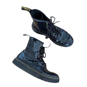 Dr. Marten’s Zavala Boots Black Patent Leather Doc Marten Women 7/Men 6 Grunge
